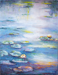Die K&uuml;nstlerin Tosca Zaprianova, See, 64/49 cm., Oil, Preis: EUR 250